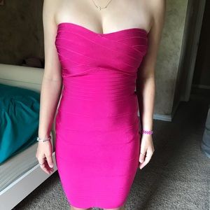 Hot pink dress